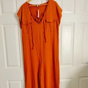 ASOS Cotton Cap Sleeve Jumpsuit Size 10